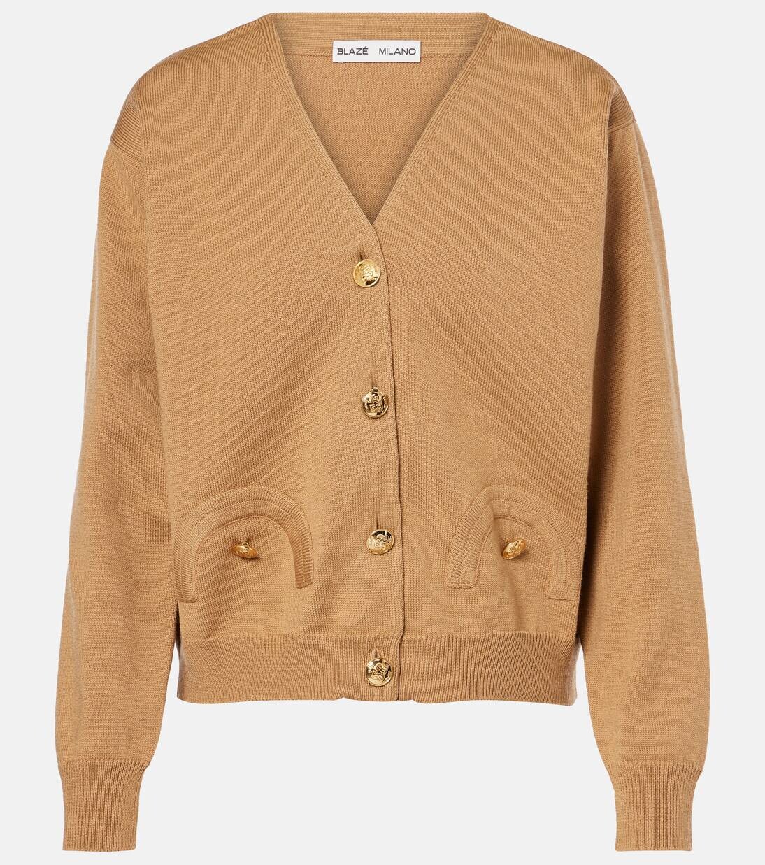 

Кардиган из смеси шерсти Sebright Blazé Milano, кэмел