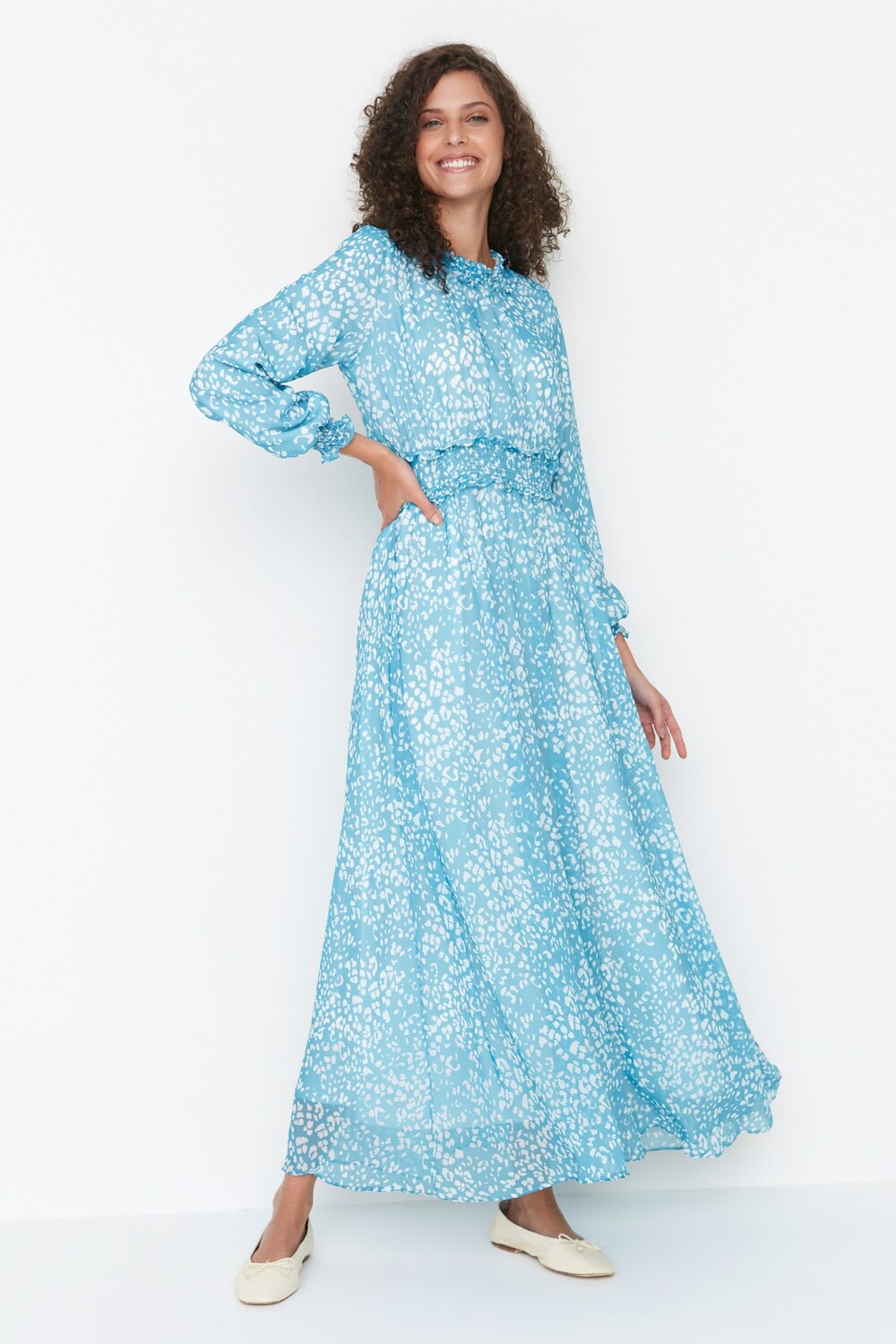 

Платье - Синий - А-силуэт Trendyol Modest, синий