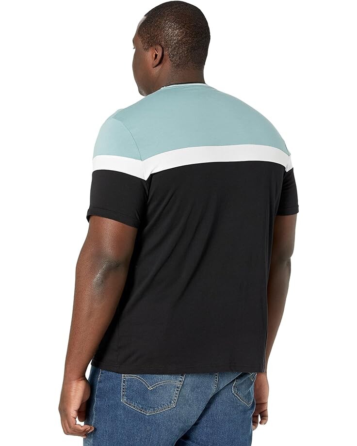 

Футболка Johnny Bigg Big & Tall Spliced Stripe Neckband Tee, черный