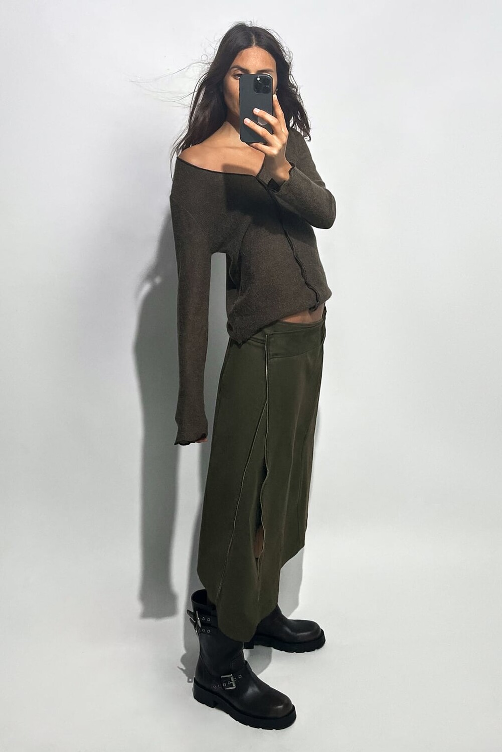 

Вязаный кардиган с окантовкой ZARA, норковый
