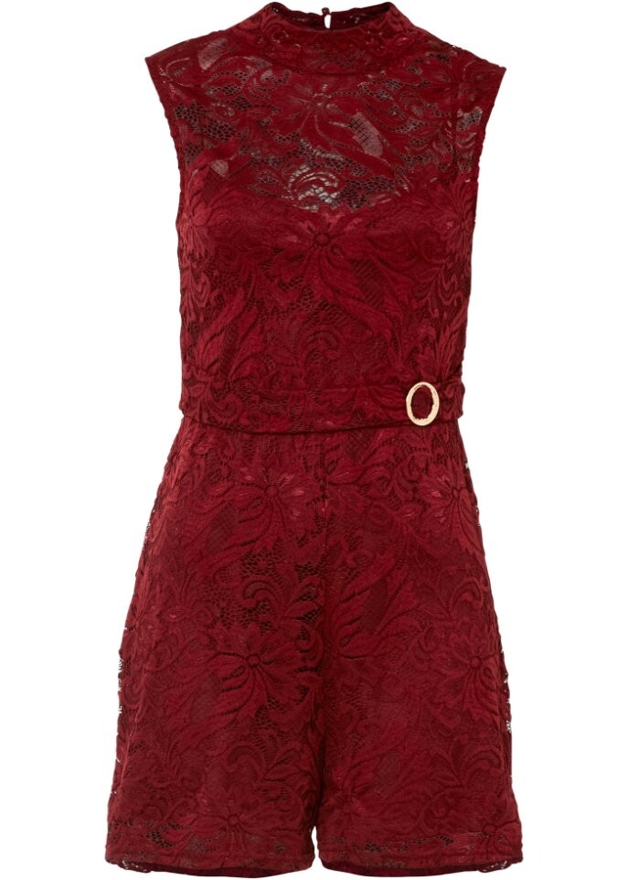 

Комбинезон с кружевом Bodyflirt Boutique, бордовый