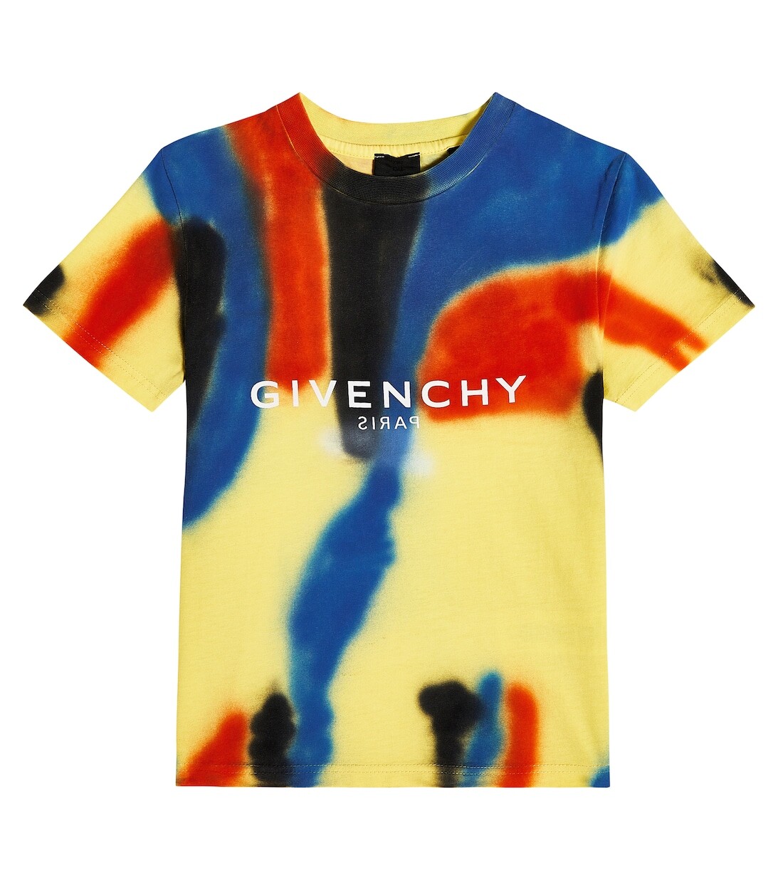 

Футболка из хлопкового джерси с логотипом Givenchy Kids, разноцветный