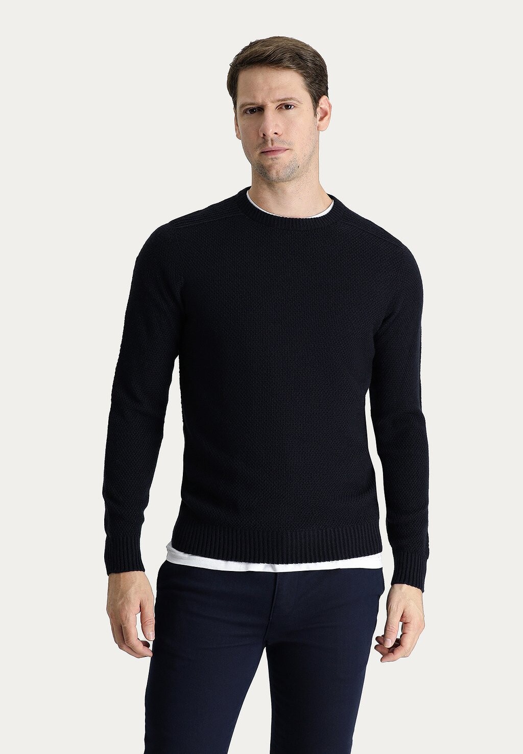 

Вязаный свитер RUNDHALSAUSSCHNITT REGULAR FIT NAHTLOS Kigili, цвет dark navy blue