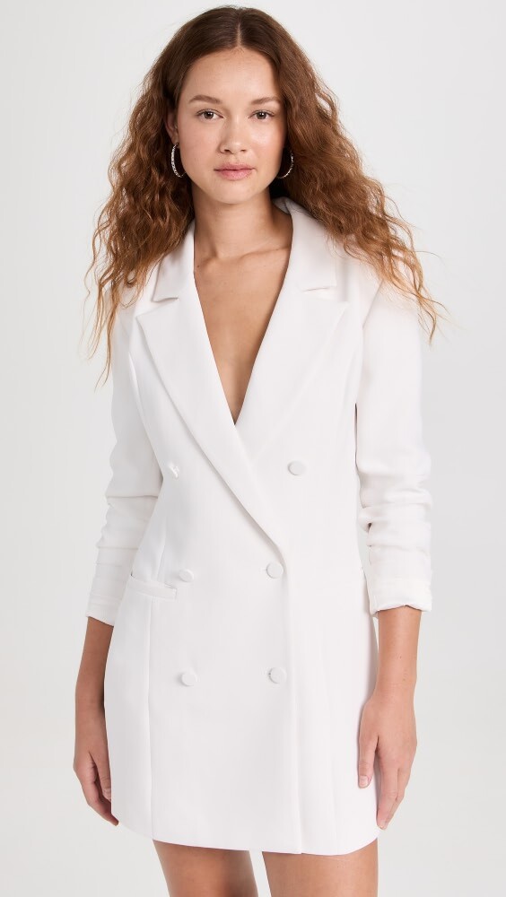 

Платье Good American Luxe Suiting Exec, слоновая кость