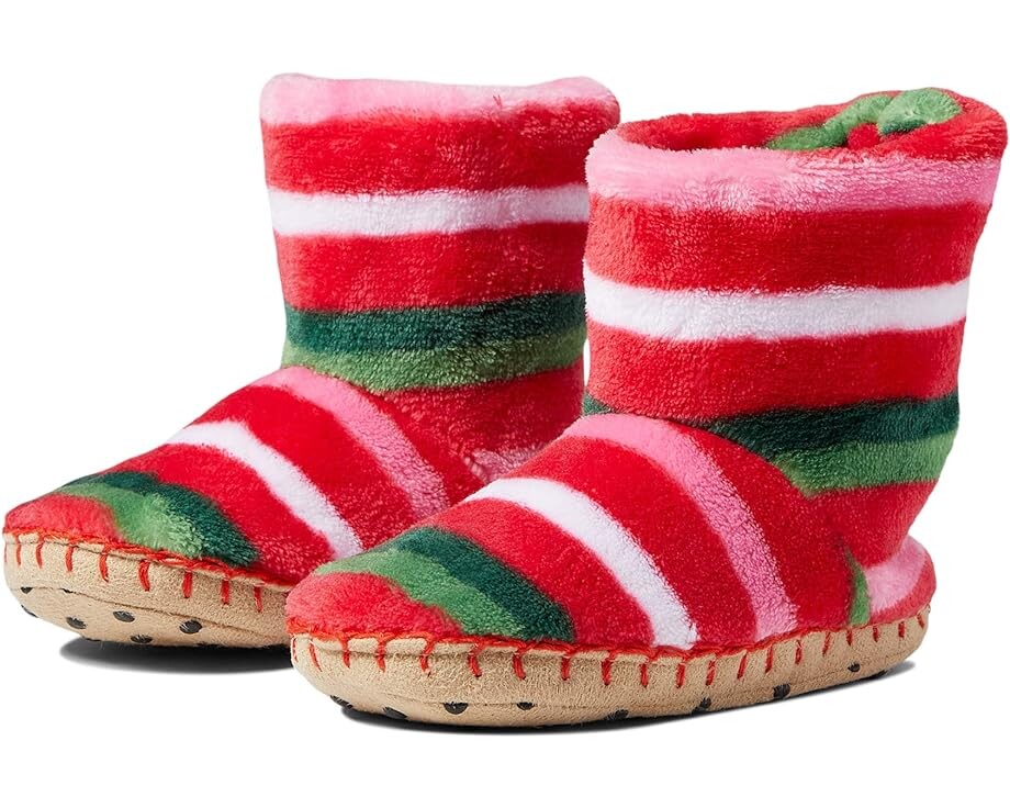 

Домашняя обувь Hatley Candy Cane Stripes Fleece Slippers, красный