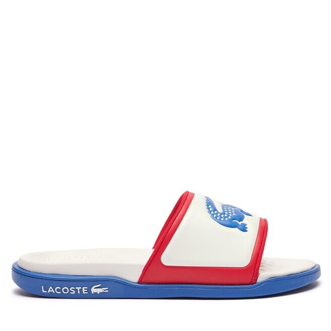 

Шлепанцы Lacoste Serve Slide 747CMA0014 Off Wht/Blu/Red W1B, экрю