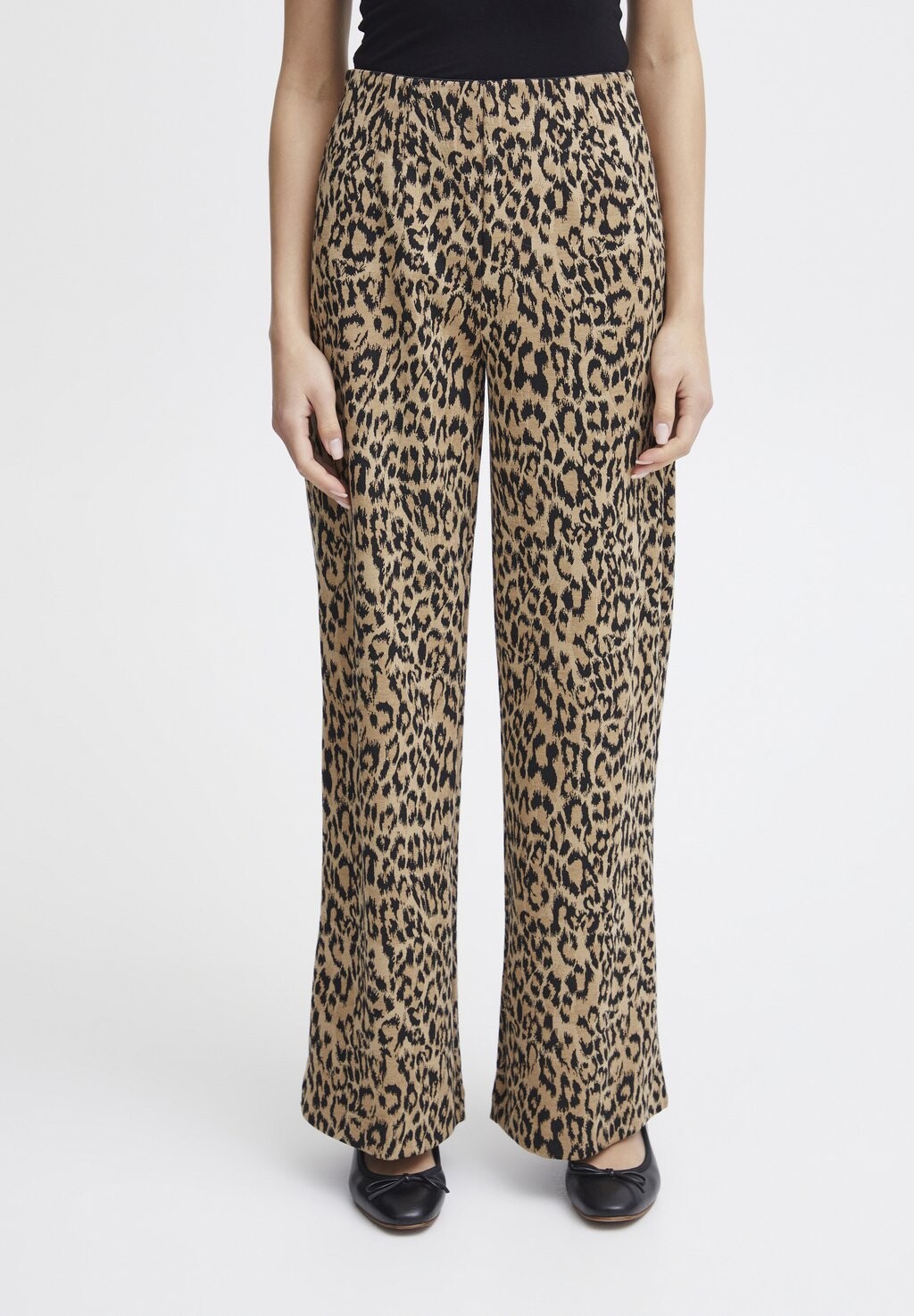 

Брюки KATE LEOPARD JACQUARD ICHI, цвет natural leo jacquard