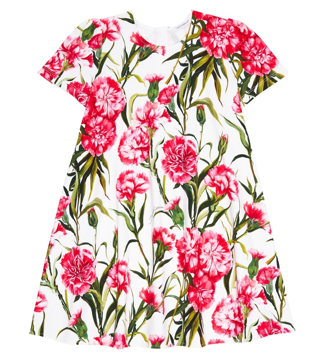 

Платье из смесового хлопка с цветочным принтом Dolce&Gabbana, разноцветный