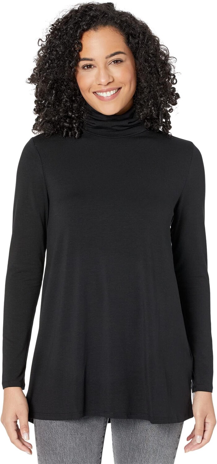 

Туника с вырезом Scrunch Eileen Fisher, черный