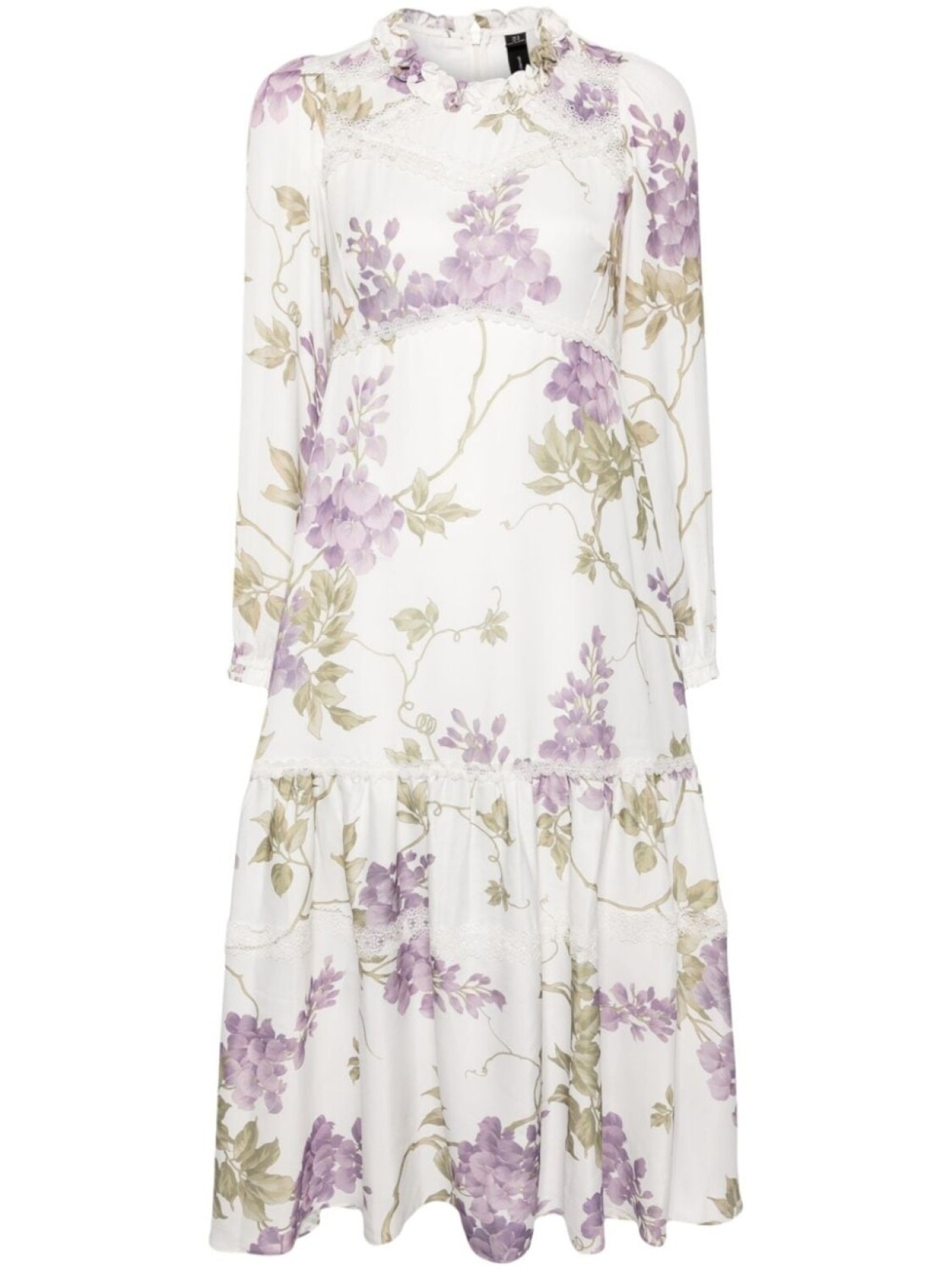 

Needle & Thread платье миди Wisteria с кружевной отделкой, белый