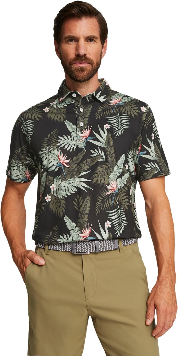 

Рубашка-поло CLOUDSPUN Aloha Polo PUMA, цвет Puma Black/Eucalyptus