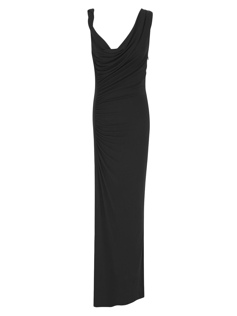 

Длинное драпированное платье из креп-трикотажа Saint Laurent