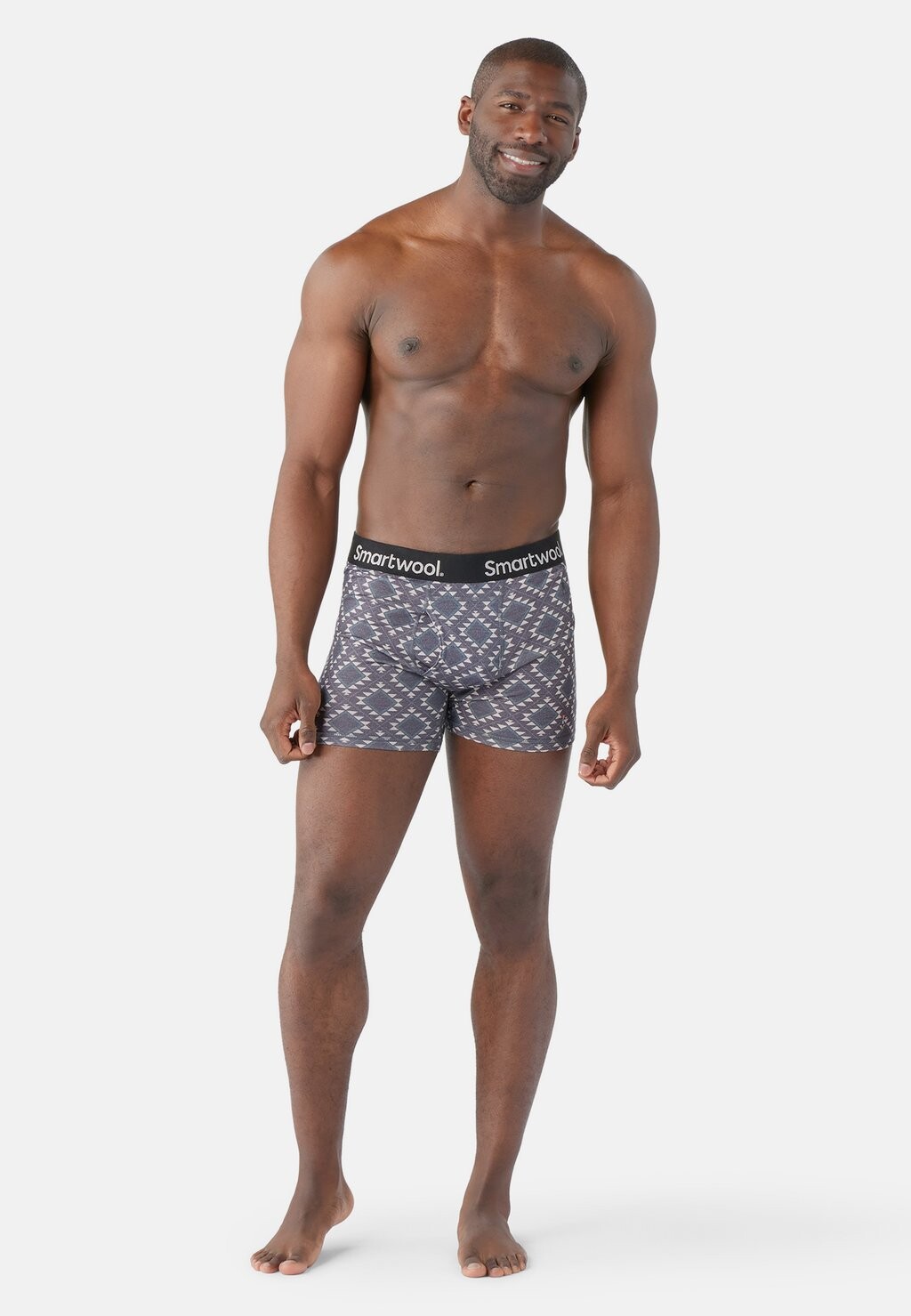 

Трусы MERINO PRINT BOXER Smartwool, цвет medium gray