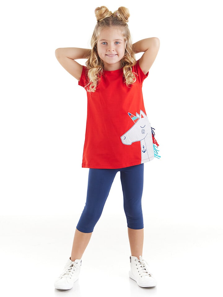 

Футболка Denokids 2tlg. Outfit Sailor Unicorn, красный