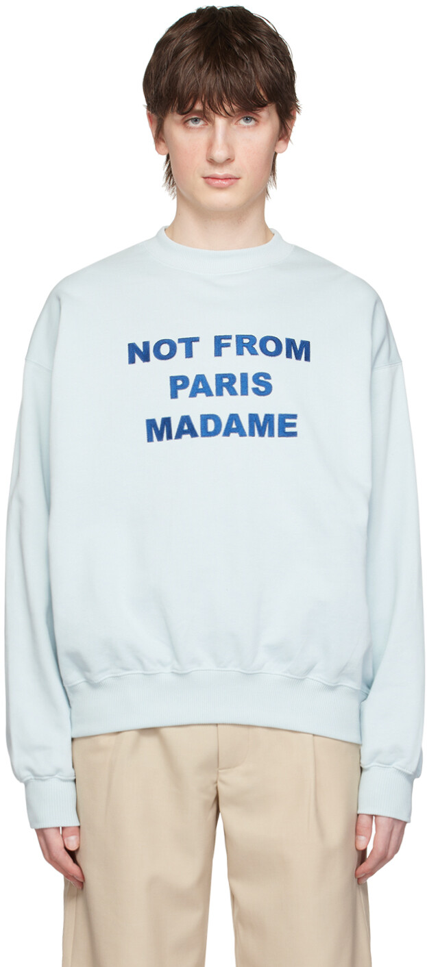 

Синий свитшот с надписью Drole De Monsieur Le