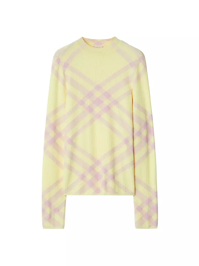

Свитер из смесовой шерсти в клетку Burberry, цвет sherbet check