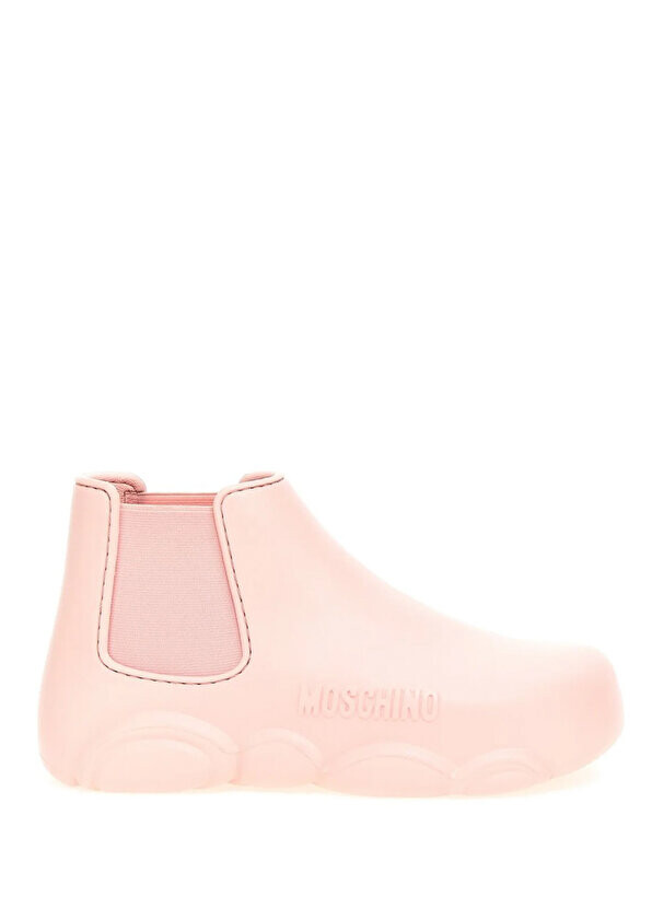 

Женские резиновые сапоги gummy pink с логотипом Moschino
