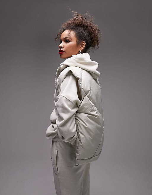

Белая пуховик без рукавов Topshop Tall