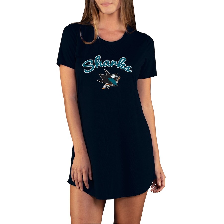 

Ночная рубашка Concepts Sport San Jose Sharks, черный