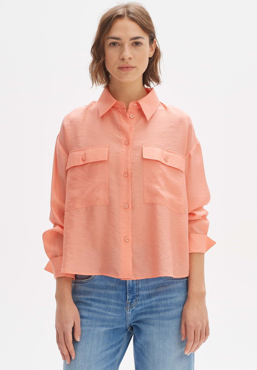 Блузка-рубашка LANGARM FASTELLE Opus, цвет peachy coral