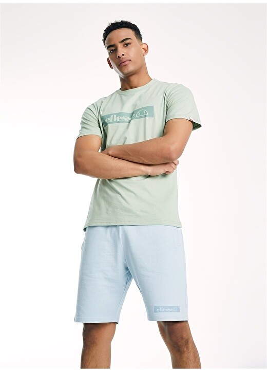 

Зеленая мужская футболка с круглым вырезом Ellesse, Зеленый