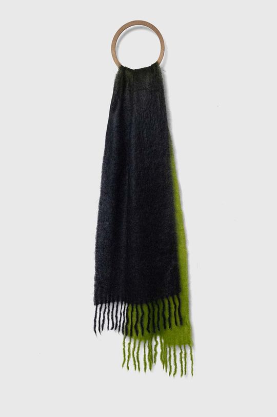 Шерстяной шарф Samsoe Samsoe, зеленый