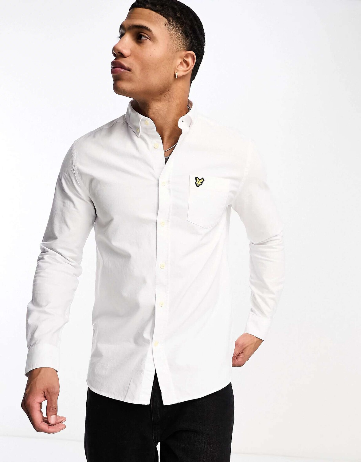 

Белая оксфордская рубашка классического кроя с логотипом Lyle & Scott