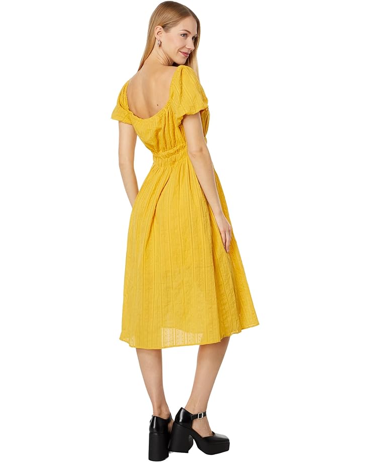Платье Lost + Wander Caroline Midi Dress, золотой платье lost wander mimosa mornings midi dress