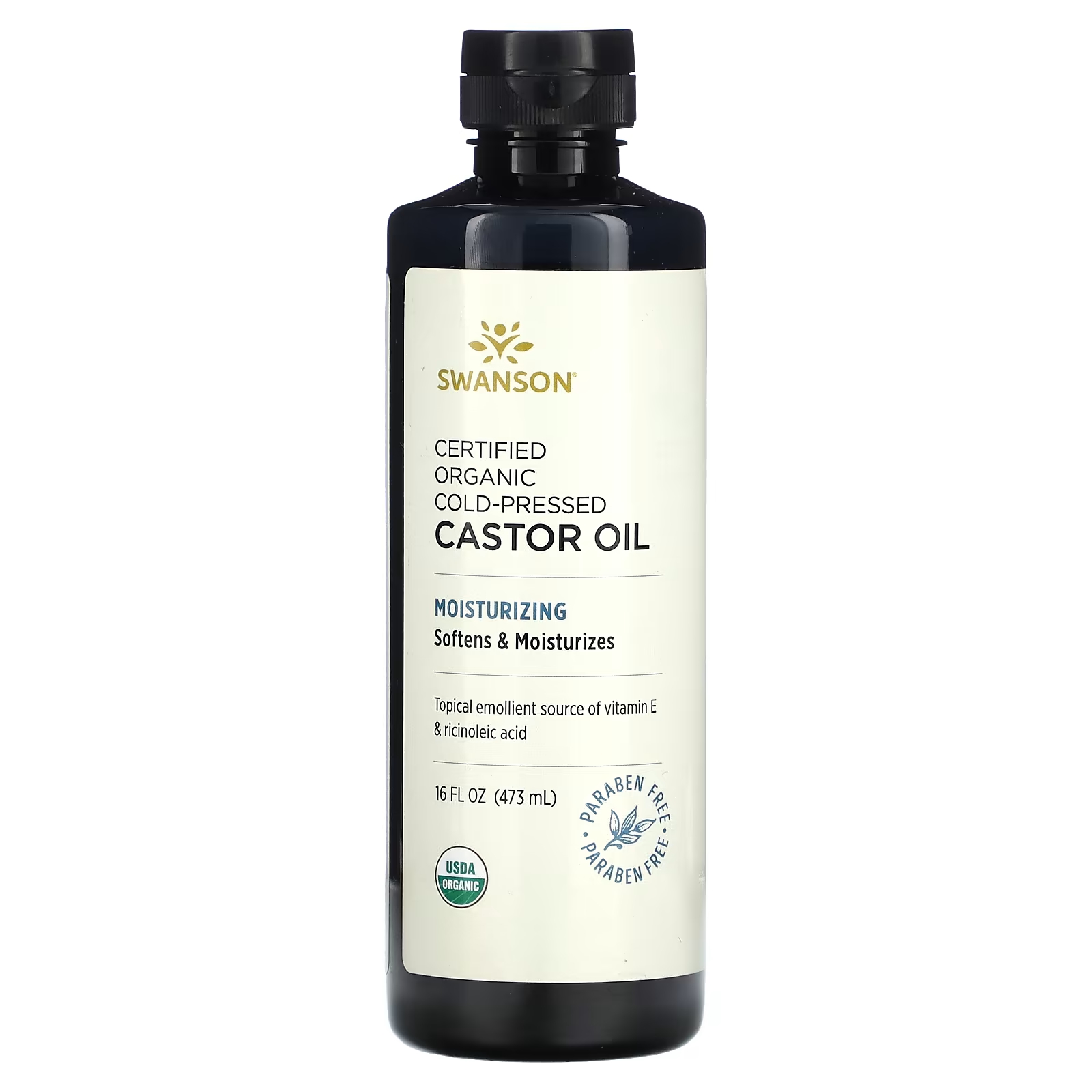 Сертифицированное органическое касторовое масло Swanson холодного отжима сертифицированное органическое масло семян тыквы swanson