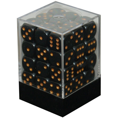 

Аксессуары Chessex Chessex 12mm d6 Set: Opaque Black w/Gold (36)