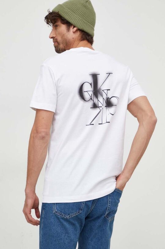 

Хлопковая футболка Calvin Klein Jeans, белый