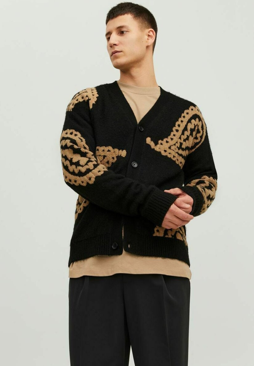 

Кардиган ЖАККАРД Jack & Jones, черный