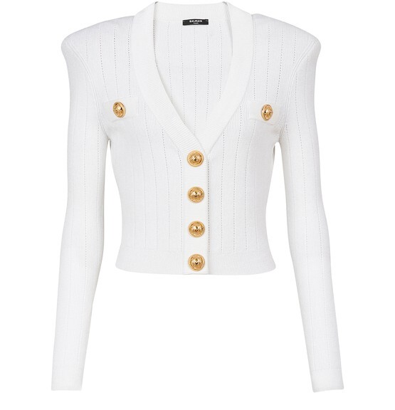 

Укороченный вязаный кардиган с Balmain