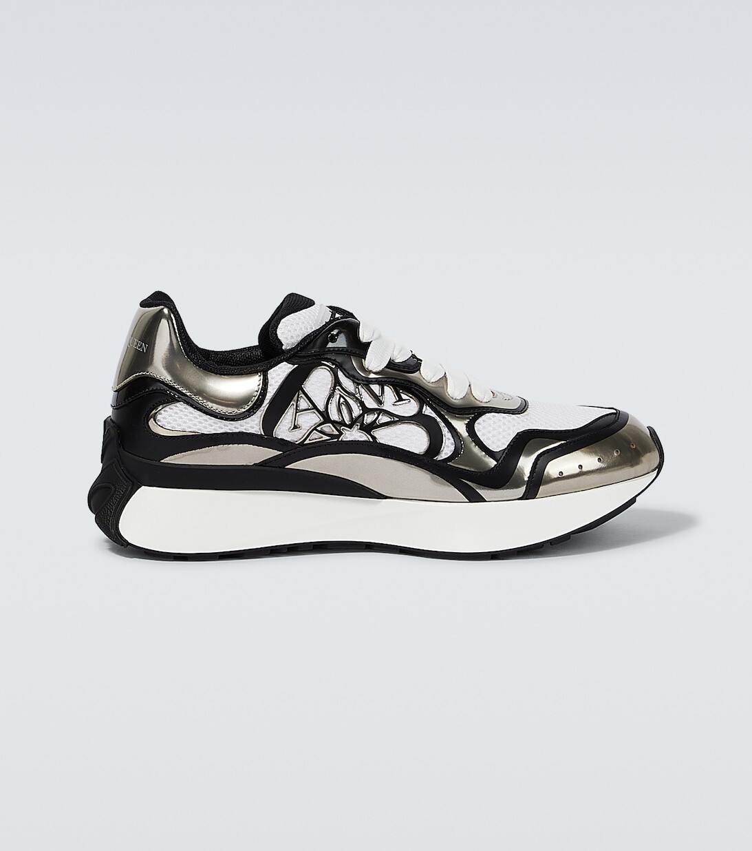 

Кроссовки Sprint Runner с кожаной отделкой Alexander McQueen, металлик