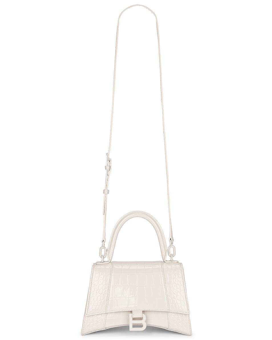 

Сумка-клатч Balenciaga Small Hourglass Top Handle, цвет Nacre