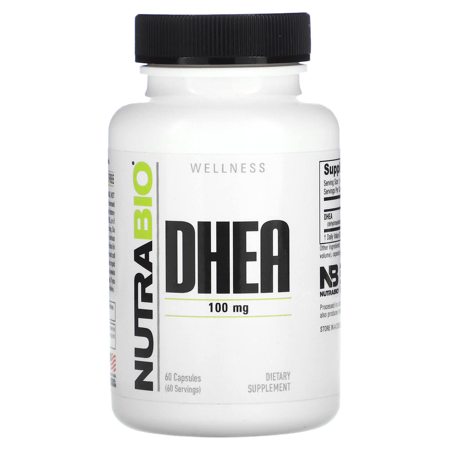 

ДГЭА, 100 мг, 60 капсул, NutraBio