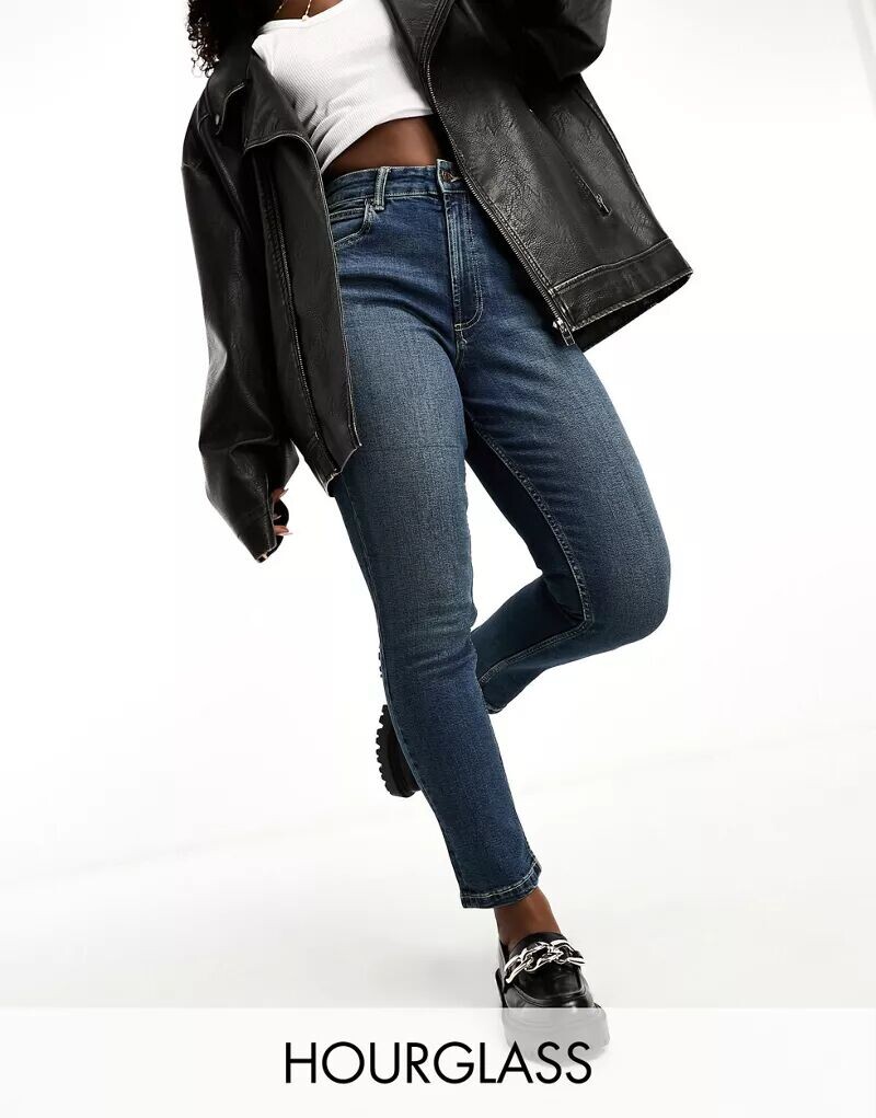 

Темные узкие джинсы Mom ASOS Hourglass