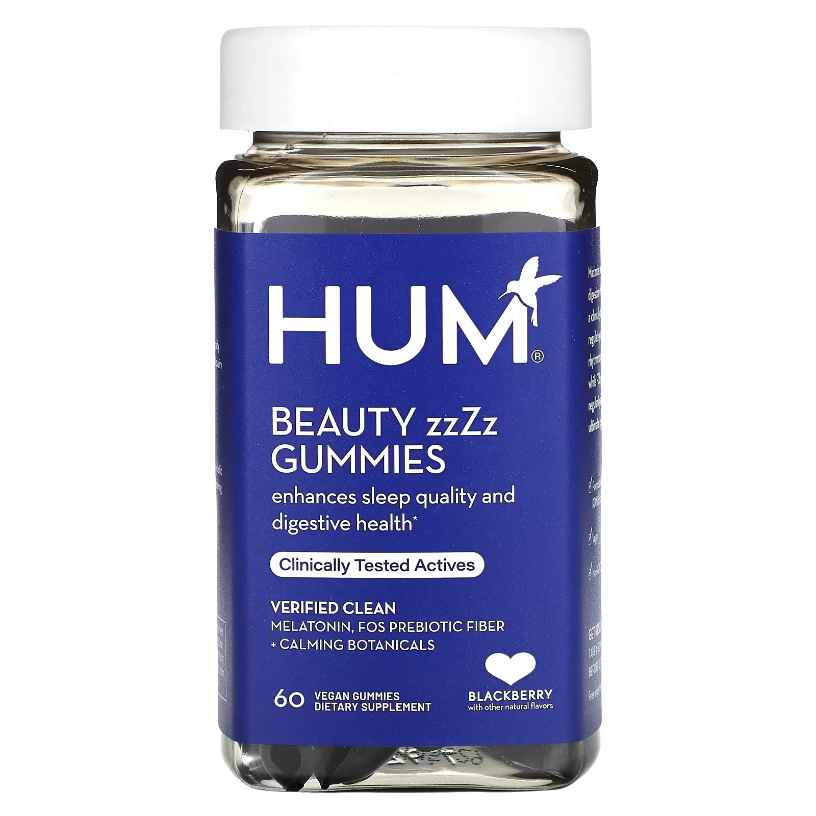 цена Веганские жевательные конфеты HUM Nutrition Beauty zzZz Gummies Blackberry для сна