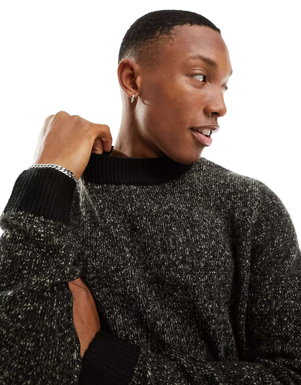 Черный крученый джемпер Jack & Jones