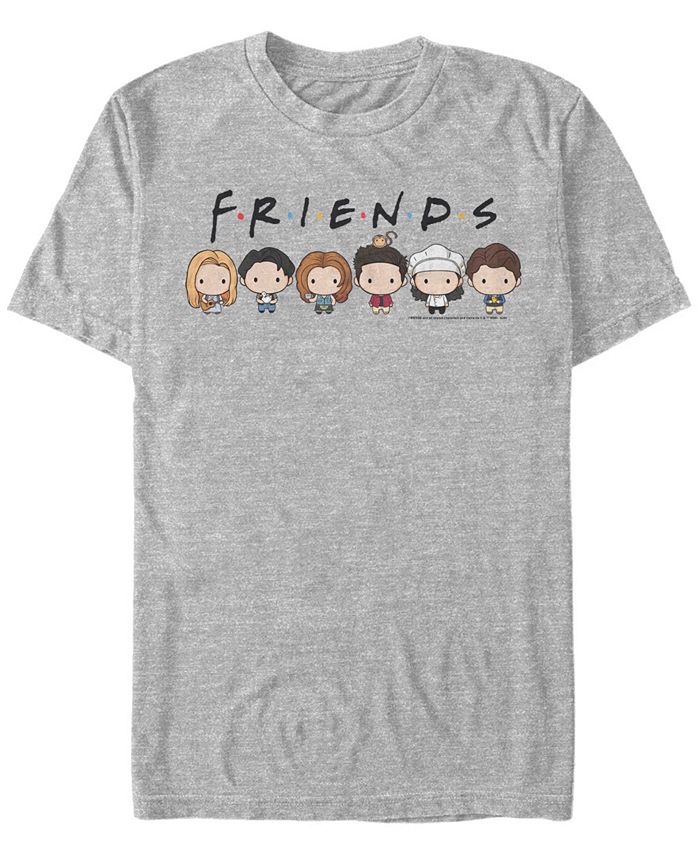 Мужская футболка Friends Chibi Friends с коротким рукавом Fifth Sun, серый