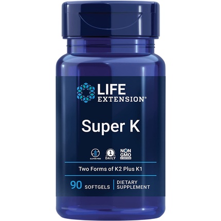 Супер К 90 мягких таблеток, Life Extension life extension super k 90 мягких таблеток упаковка по 3 шт