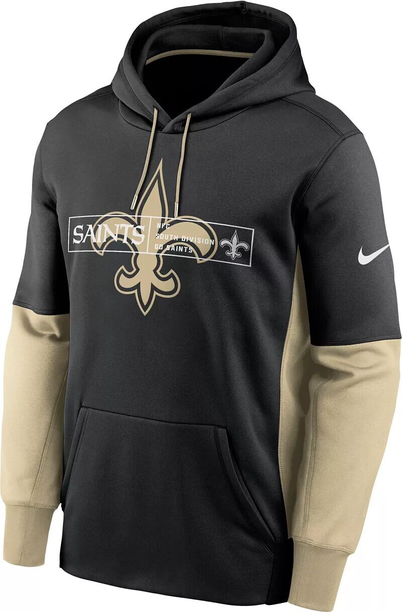

Мужская черная пуловер с капюшоном Nike New Orleans Saints Overlap
