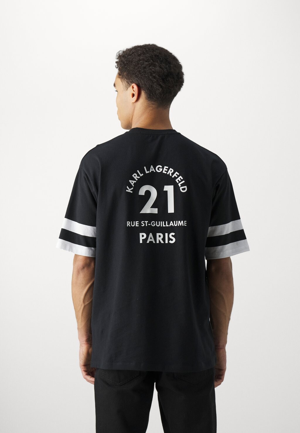 

Футболка с принтом Crewneck KARL LAGERFELD, черный