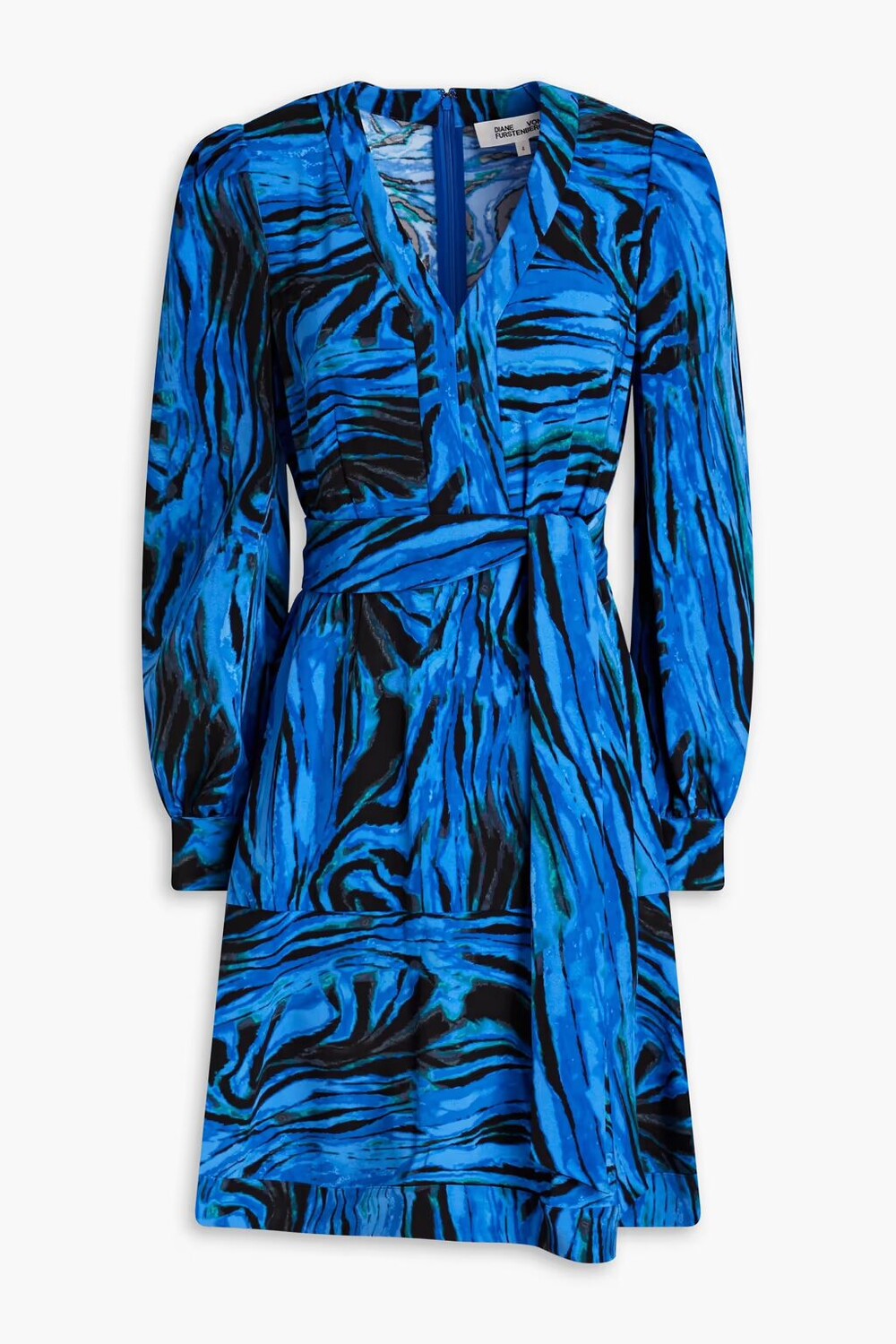

Платье мини из кади с принтом Santiago Diane Von Furstenberg, синий