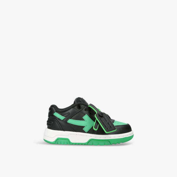 

Кожаные низкие кеды Out Out Office 4–8 лет Off-White, черный