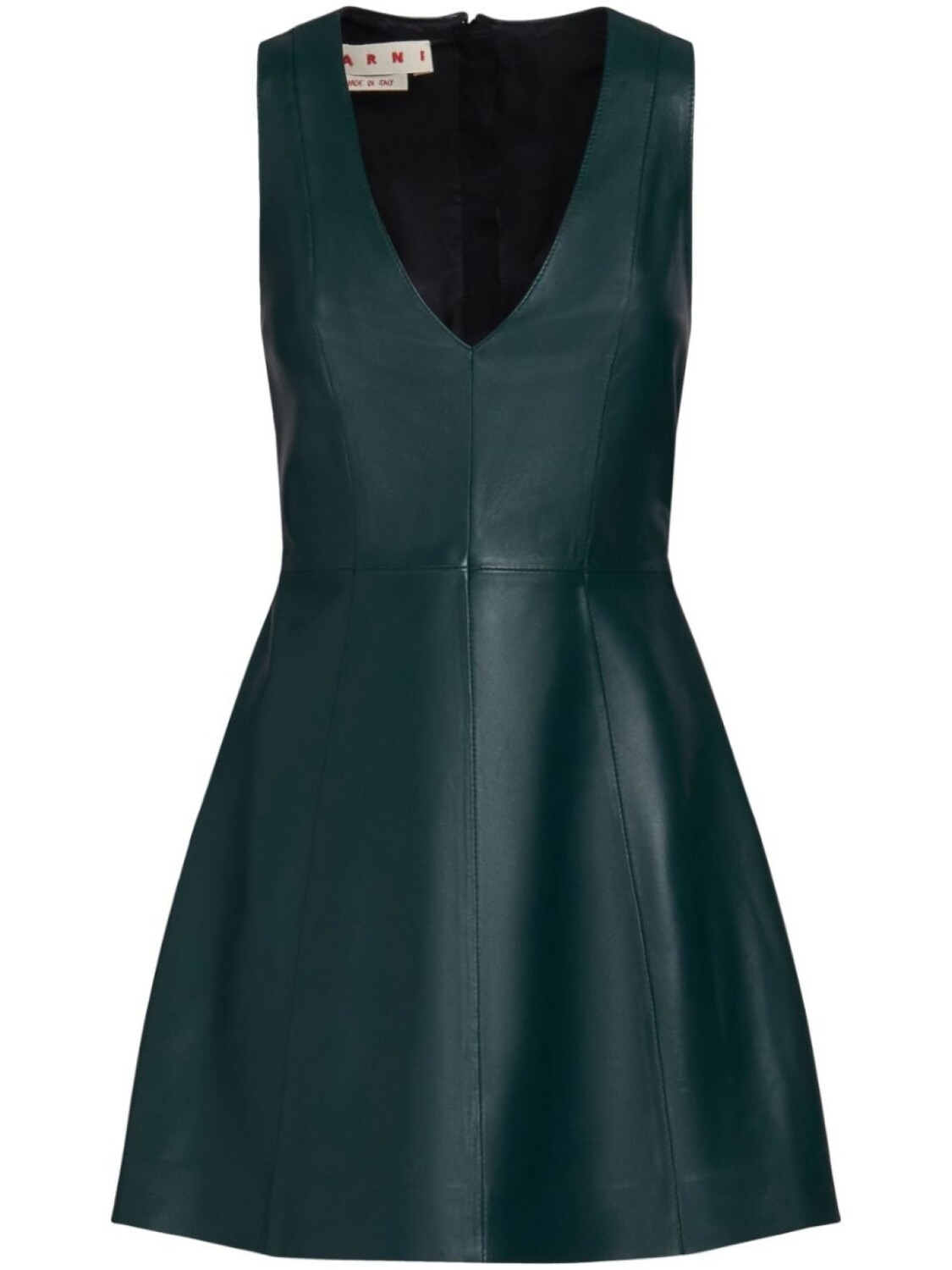 

Marni кожаное платье мини, зеленый