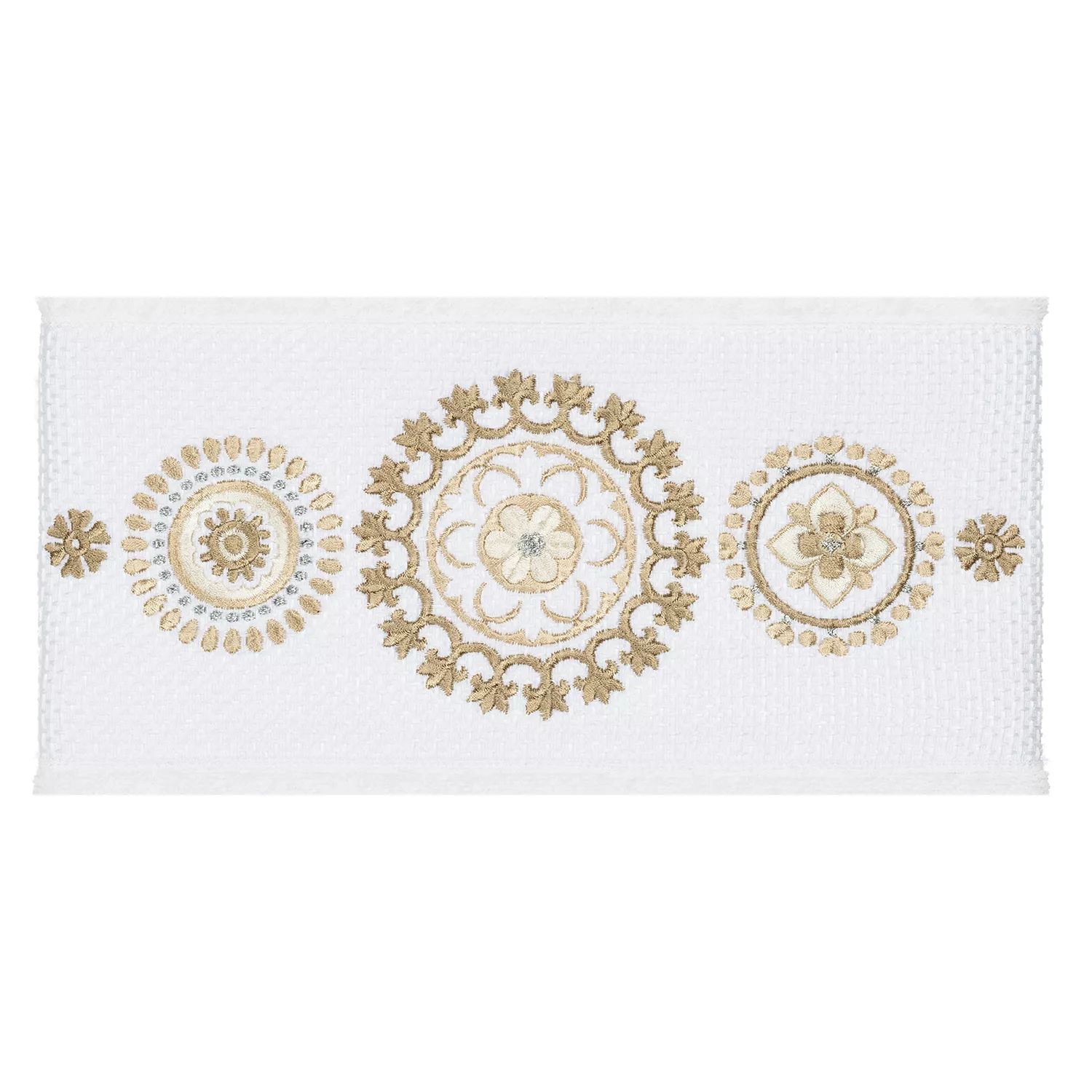 Linum Home Textiles Набор полотенец из 3 предметов из турецкого хлопка с украшением Isabelle, темно-серый