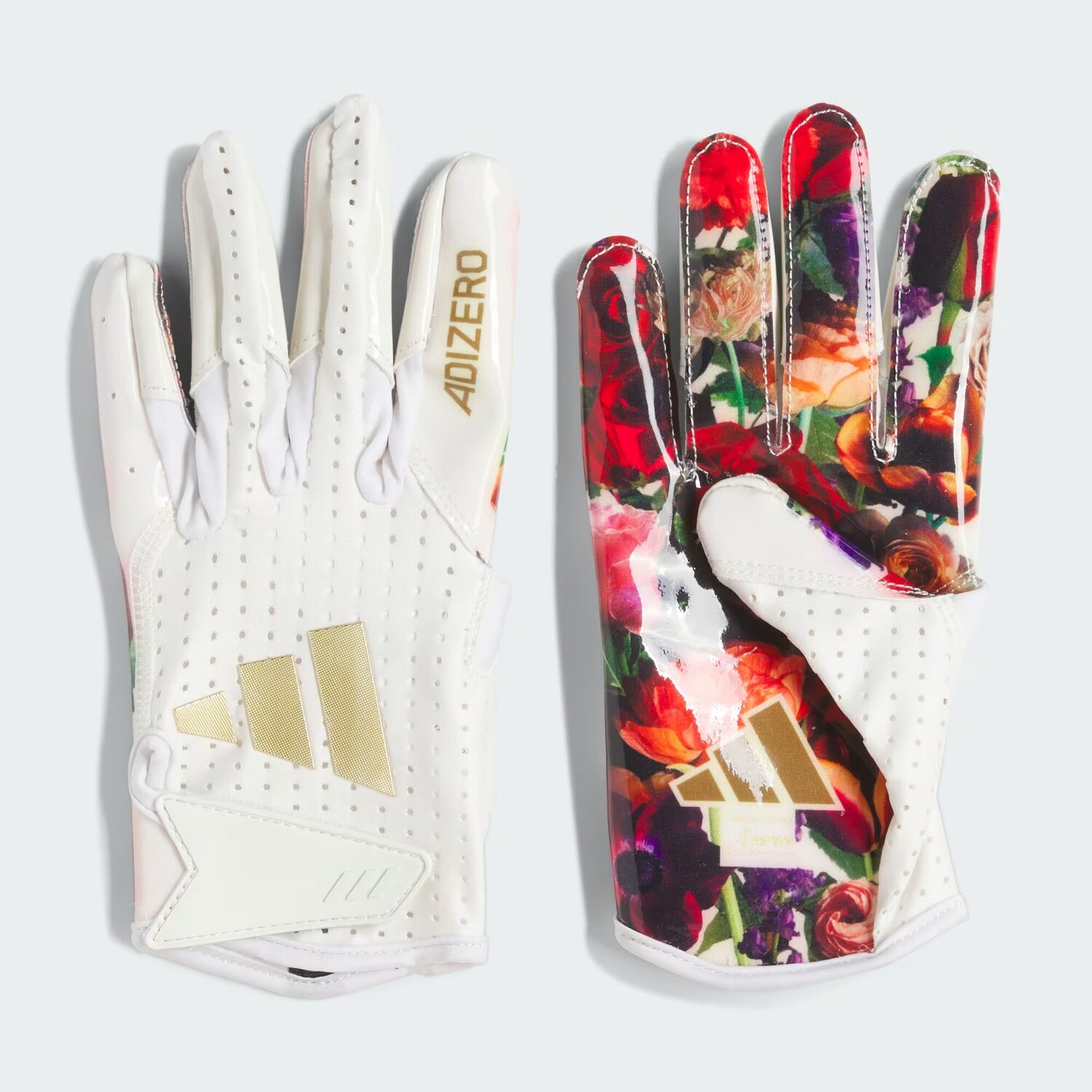 

Перчатки ADIZERO 14 ELECTRIC FLORAL Adidas, цвет Off White/Metallic Gold