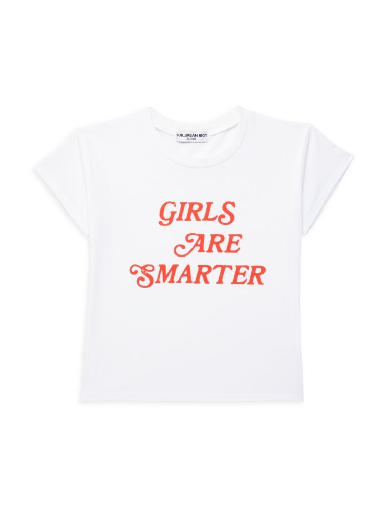

Укороченная футболка Girl's Are Smarter Suburban Riot, белый