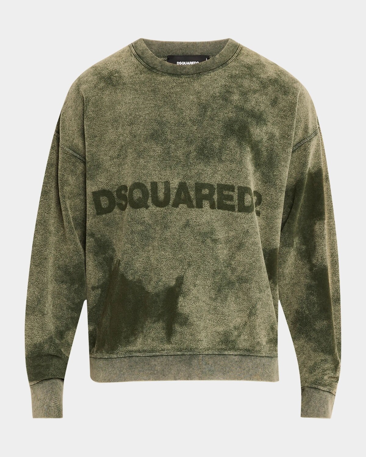 

Мужской свободный свитшот с круглым вырезом Dsquared2, цвет Military/G